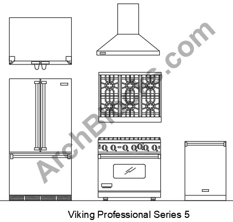 AutoCAD Kitchen Appliance CAD Blocks-03