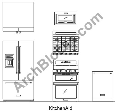 Kitchen Appliance Set CAD Blocks-04