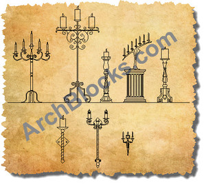 ArchBlocks Candlesticks CAD Symbols