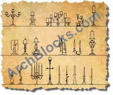 ArchBlocks Candlesticks CAD Symbols