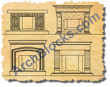 ArchBlocks CAD Symbols Fireplaces