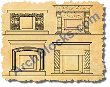 ArchBlocks CAD Symbols Fireplaces