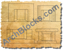 ArchBlocks CAD Symbols Fireplaces