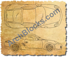 ArchBlocks Porsche Cayman CAD Symbols