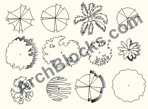 AutoCAD Tree Blocks in Plan View